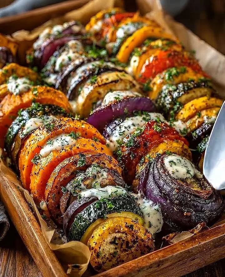 Baked Spam & Veggie Medley