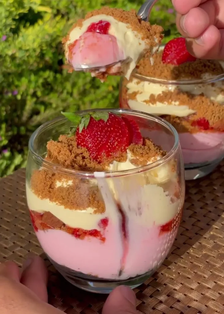 Strawberry Custard Parfait