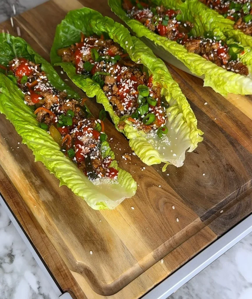 Spicy Turkey Lettuce Wraps