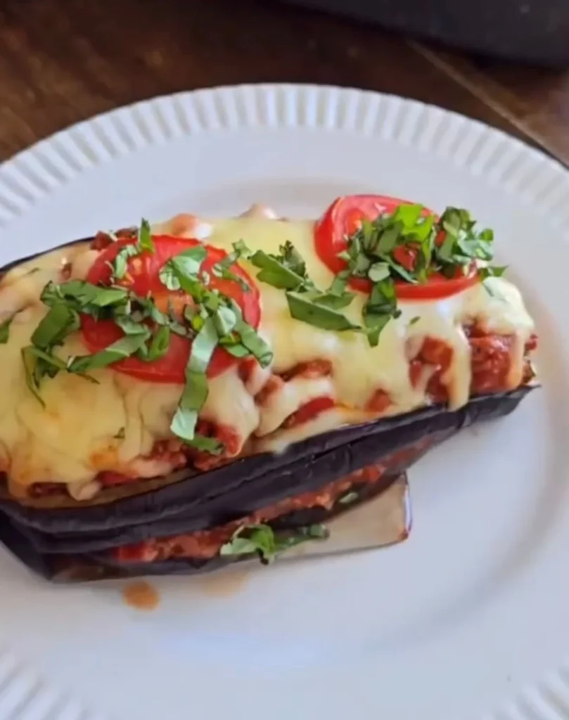  Baked Eggplant Protein Stacks