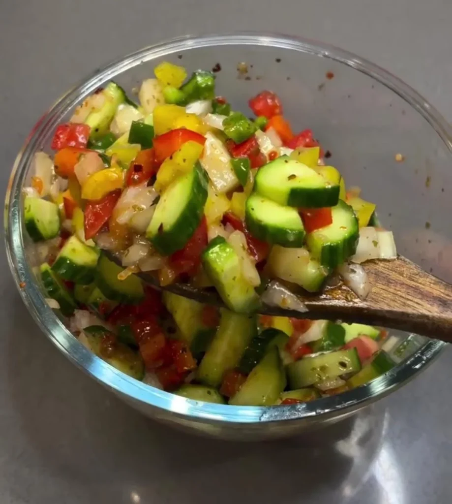 Cucumber Tomato Vegetable Salad Recipes Bowl
