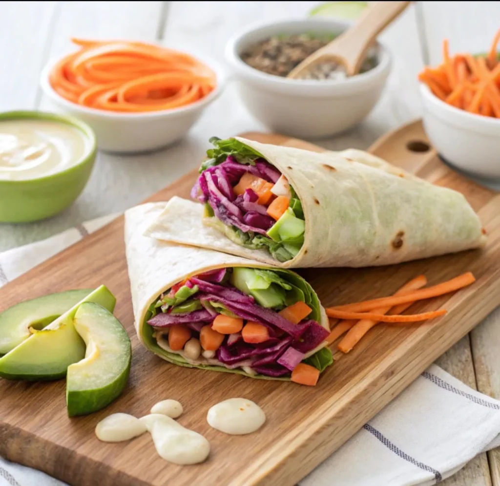 Crunchy Rainbow Veggie Wrap