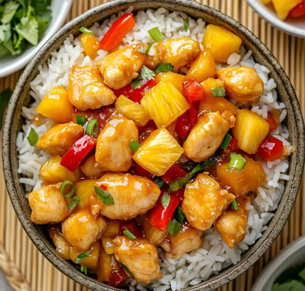 Pineapple Chicken Rice Bowl