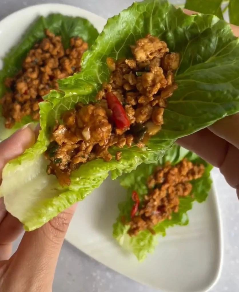 Zesty Lime Chicken Lettuce Cups