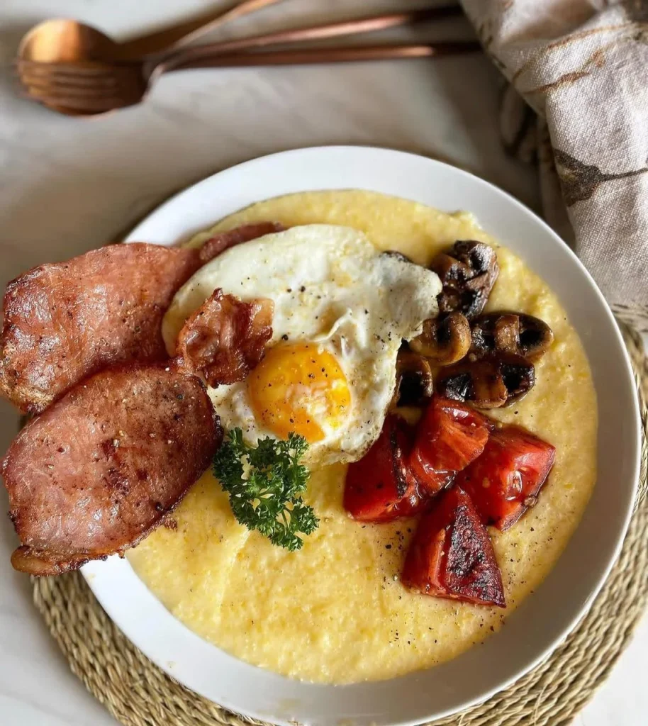 Savory Breakfast Polenta Bowl