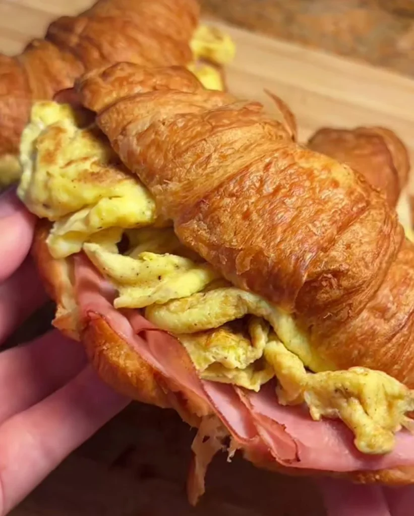  Egg and Cheese Stuffed Croissants