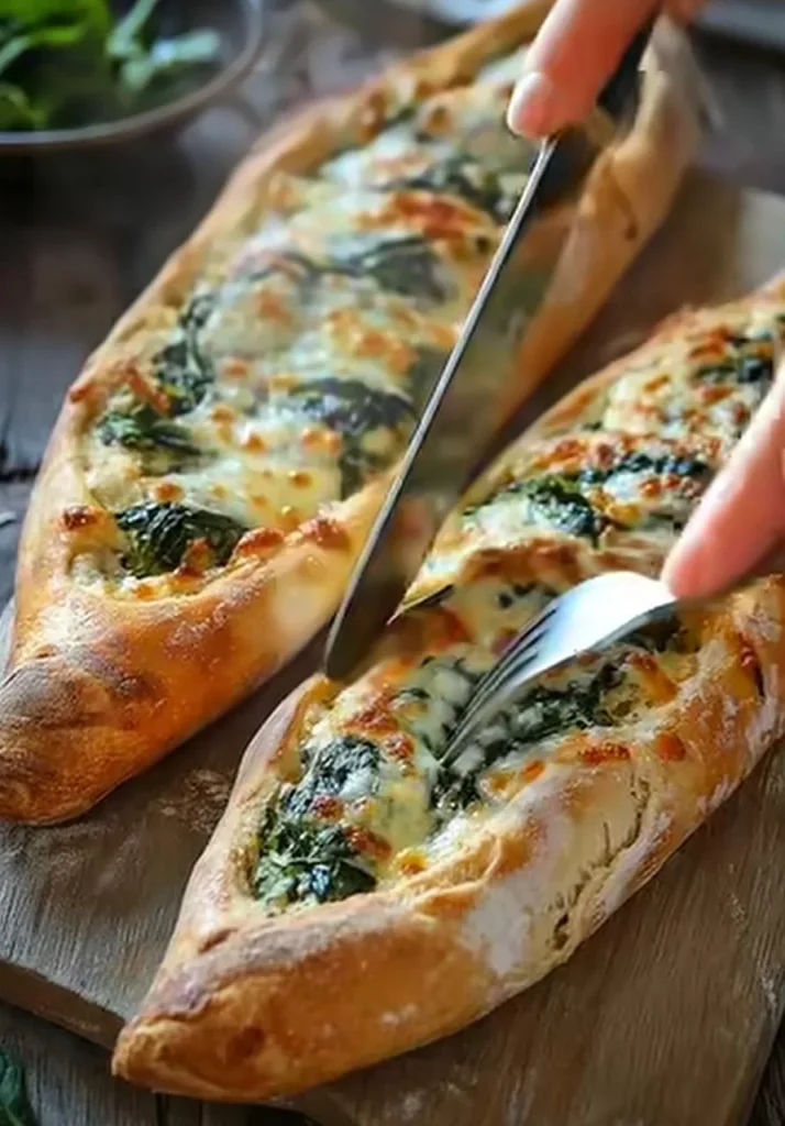 Spinach Cheese Breakfast Flatbread