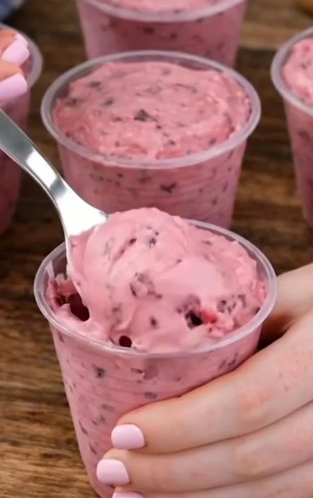 Vanilla Berry Ice Cream Cups