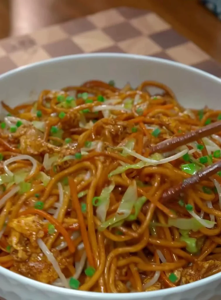 Egg Fried Noodles on Blackstone Grill