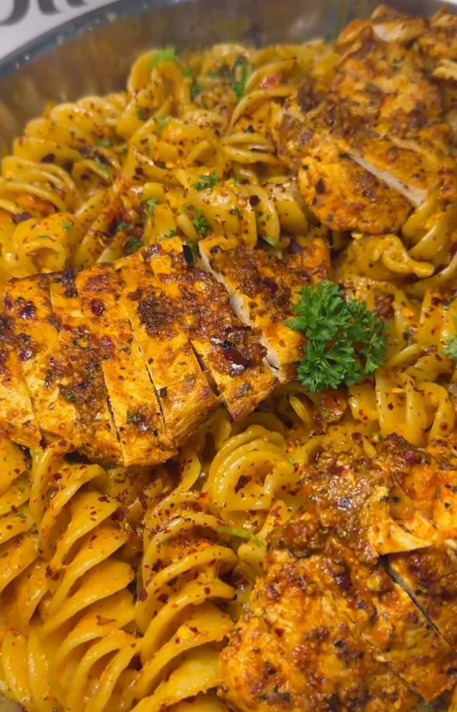 Cajun Chicken Pasta on Blackstone Grill