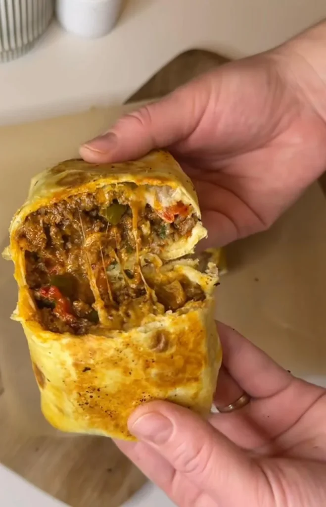 Spicy Beef Wraps on Blackstone Grill