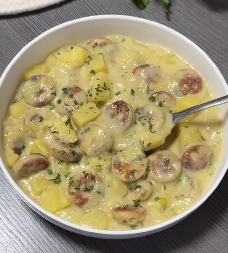 BBQ Bratwurst Dinner Plate