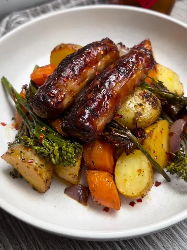 Bratwurst Veggie Tray Bake