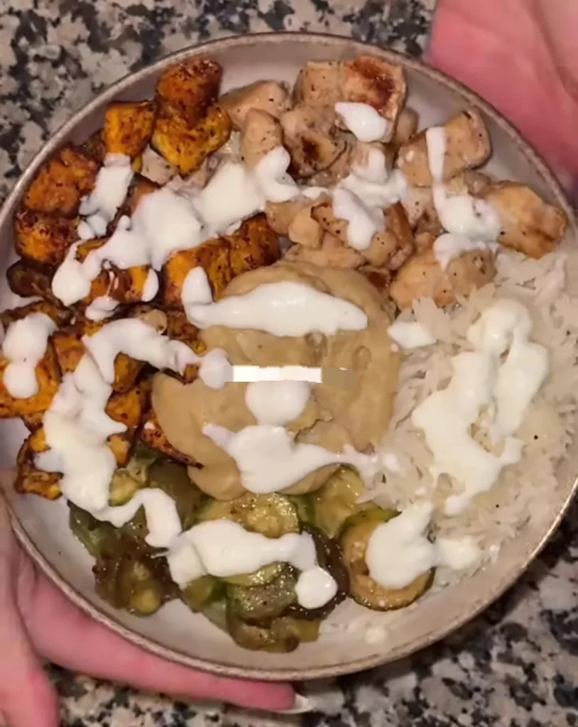 Creamy Garlic Chicken Bowl