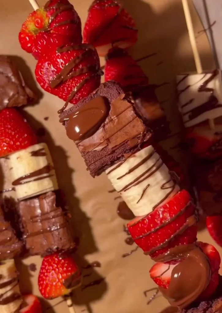 Campfire Brownie Skewers