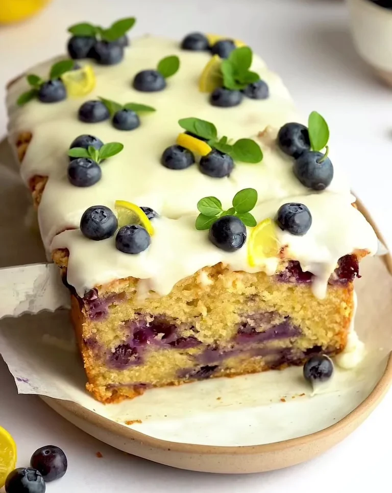 Lemon Blueberry Summer Loaf Cake