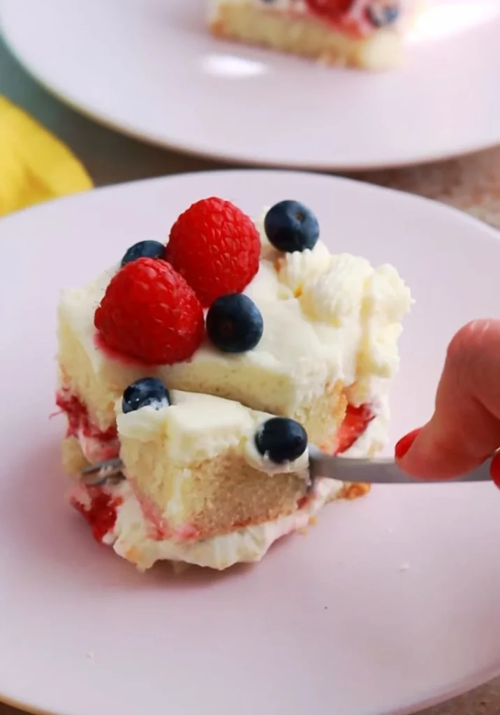 Vanilla Berry Sheet Cake