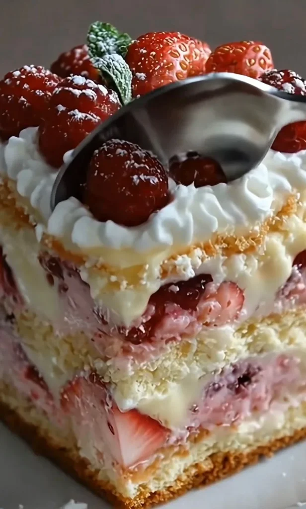 Vanilla Berry Cream Cake