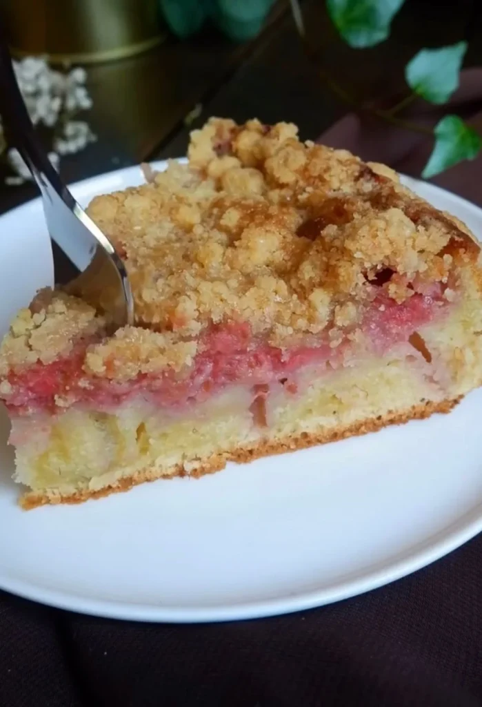 Peach Raspberry Summer Crumble Cake