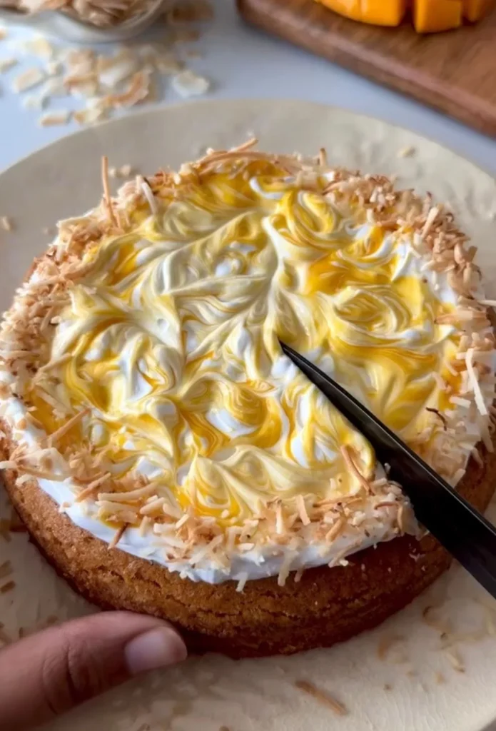 Coconut Mango Swirl Cake