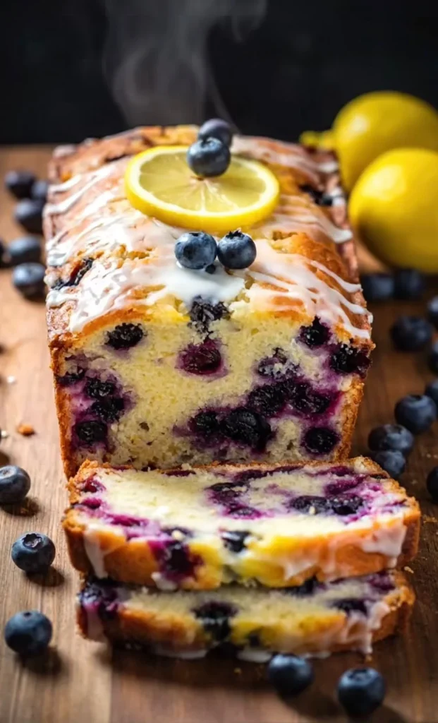 Lemon Blueberry Yogurt Loaf Cake