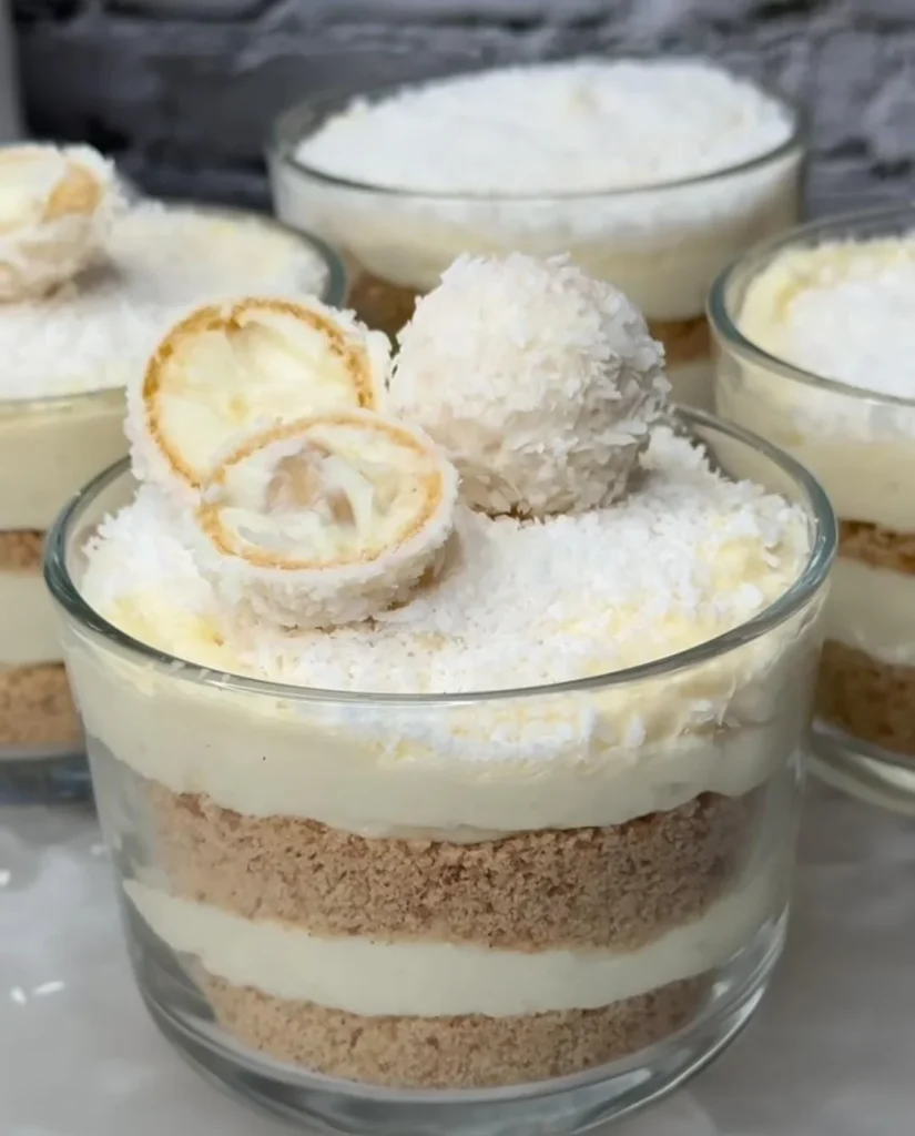 Coconut Cream Picnic Dessert Cups
