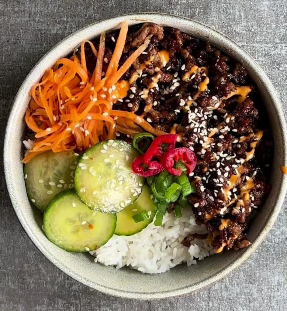 Crispy Beef Rice Bowl
