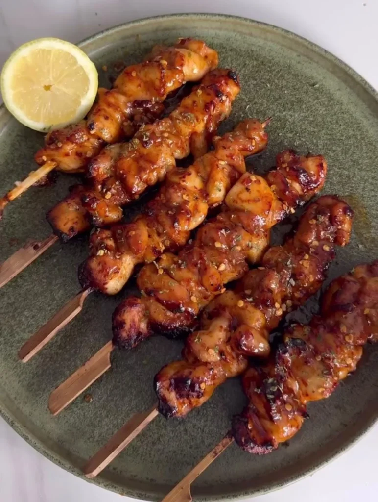 Honey BBQ Chicken Skewers