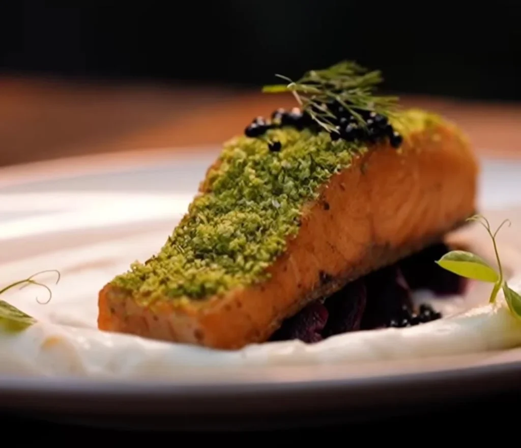 Herb Crusted Grilled Salmon