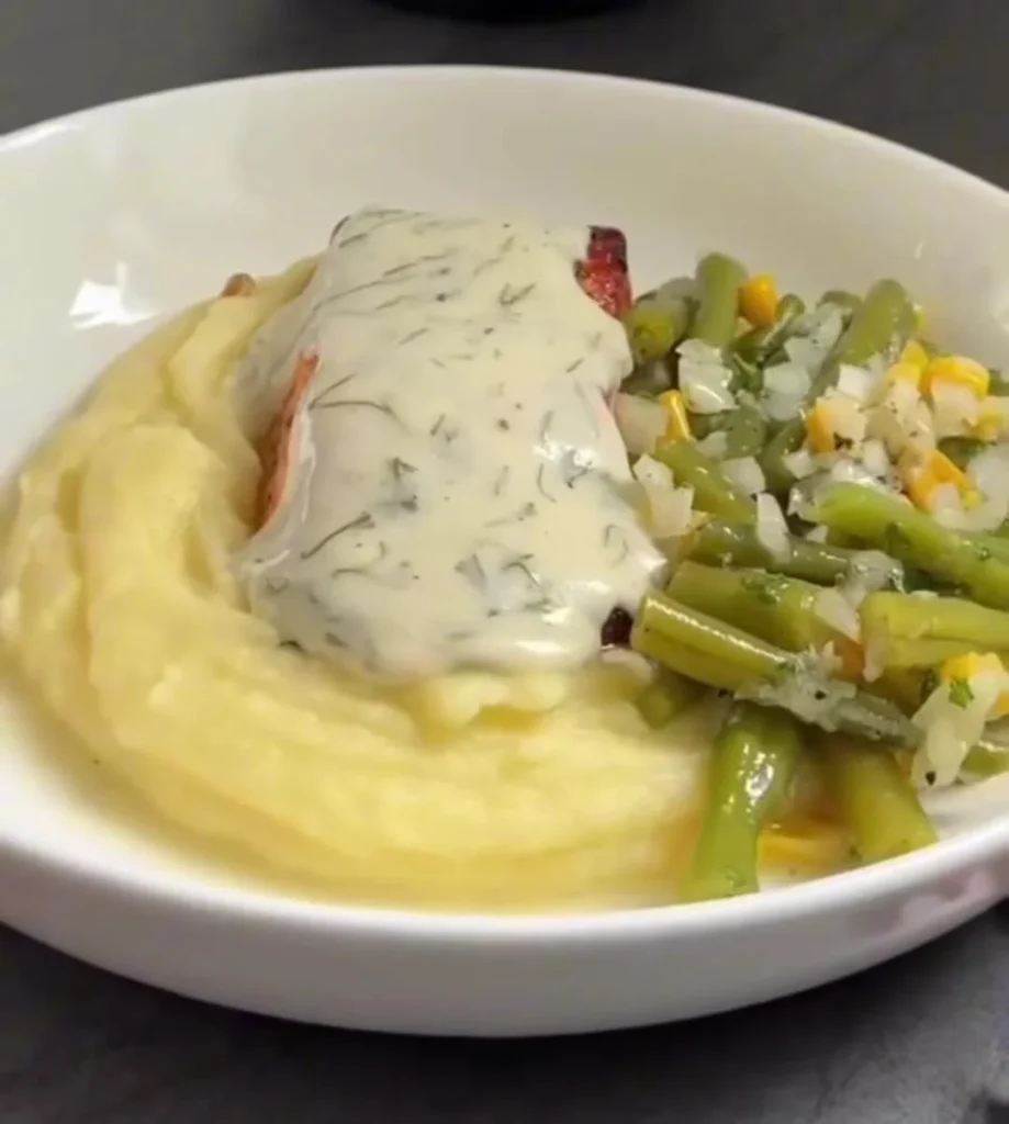 Creamy Dill Grilled Salmon