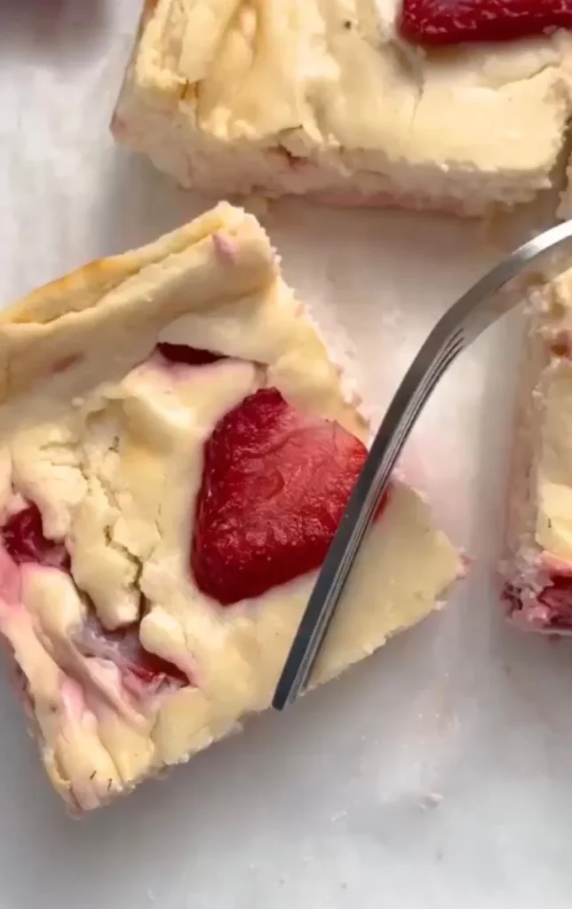 Strawberry Swirl Cheesecake Bars