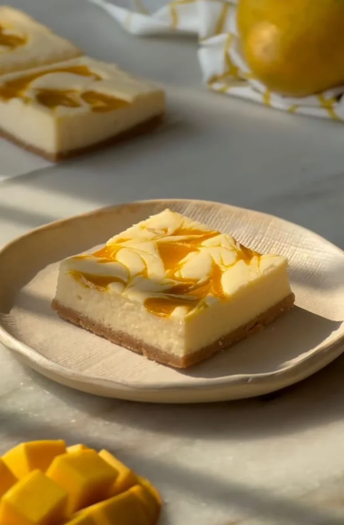 Mango Cheesecake Bars
