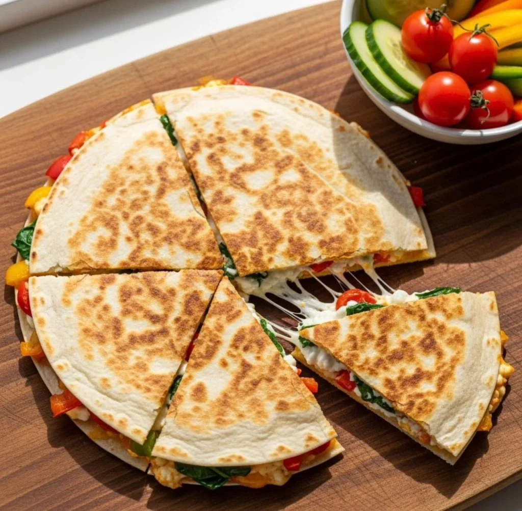 Mini Veggie Quesadilla Triangles