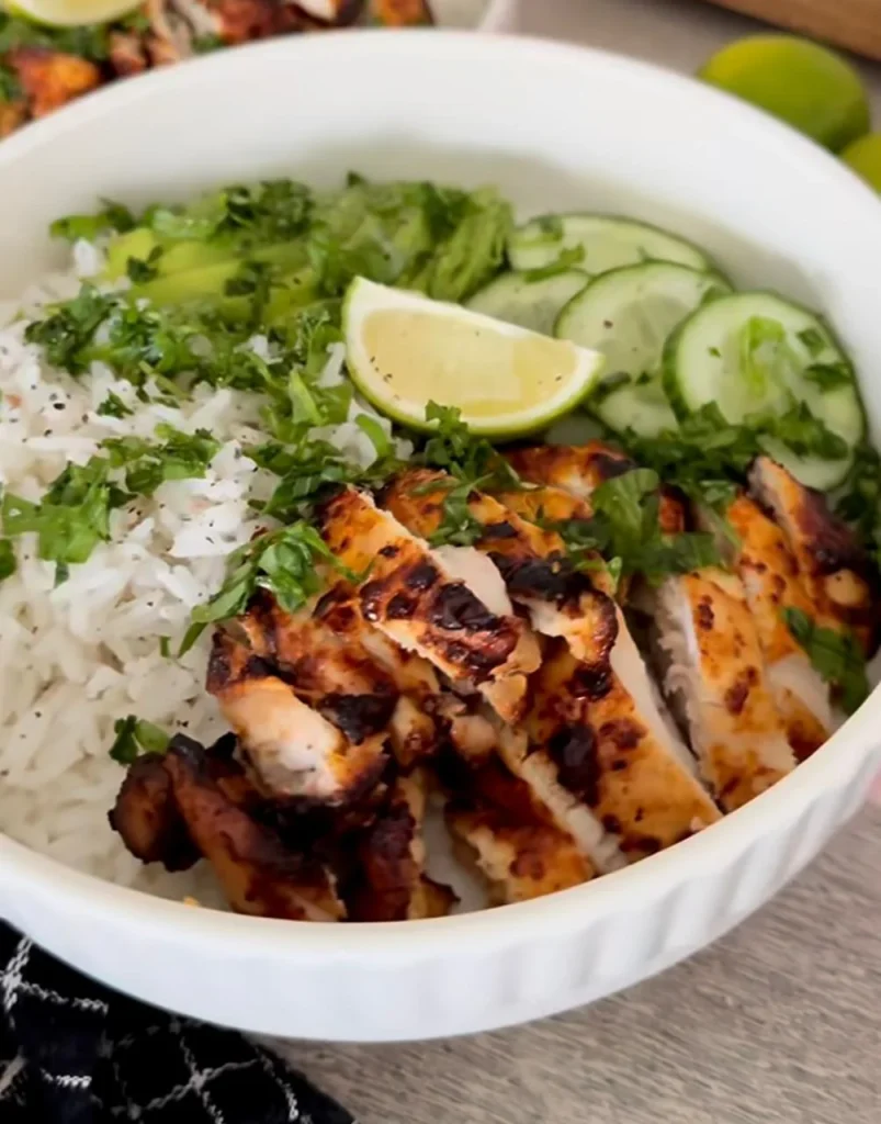 Avocado Chicken Rice Bowl