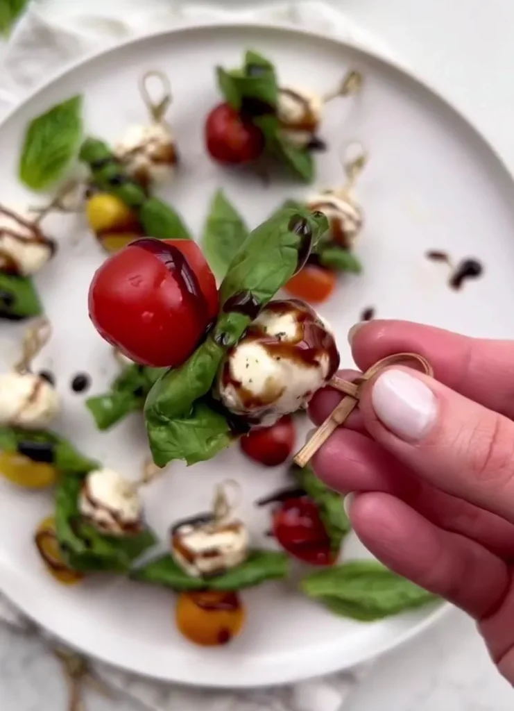 Caprese Skewers Summer Appetizers Recipe