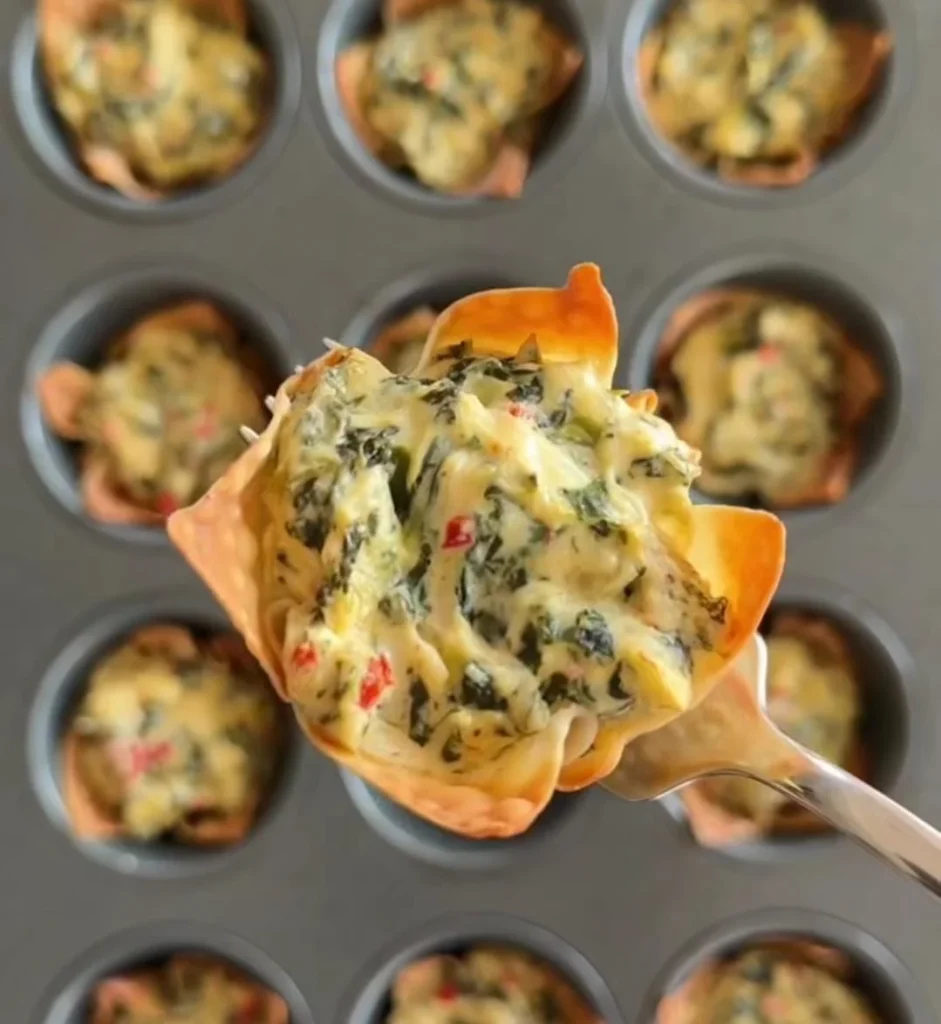 Spinach Dip Cups Summer Appetizers Recipe