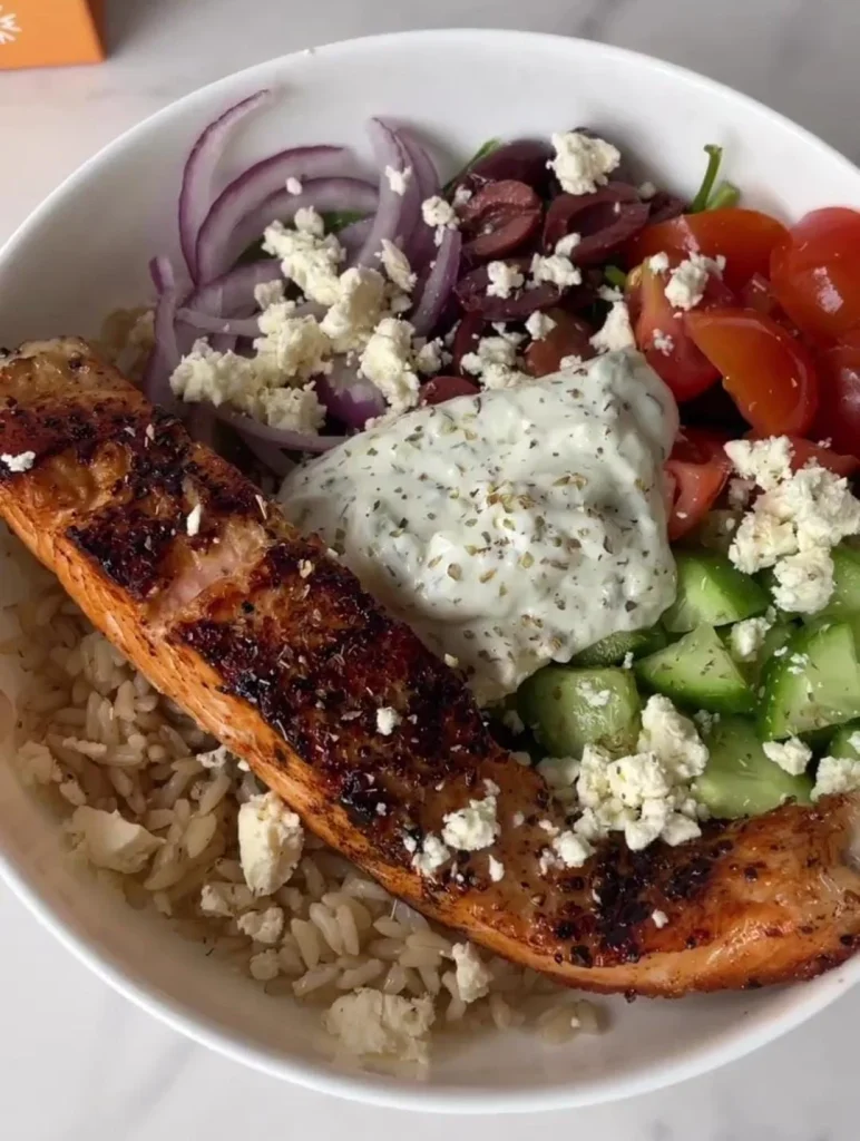 Mediterranean Salmon Bowl