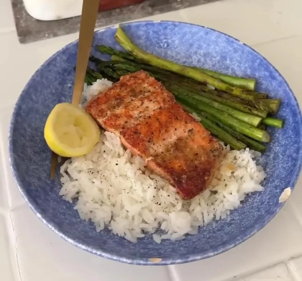 Garlic Butter Salmon Bowl