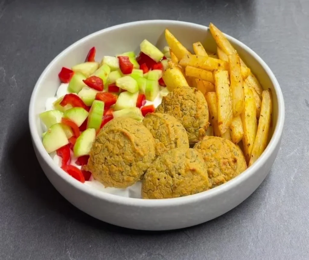 Baked Falafel Meal Prep Bowls