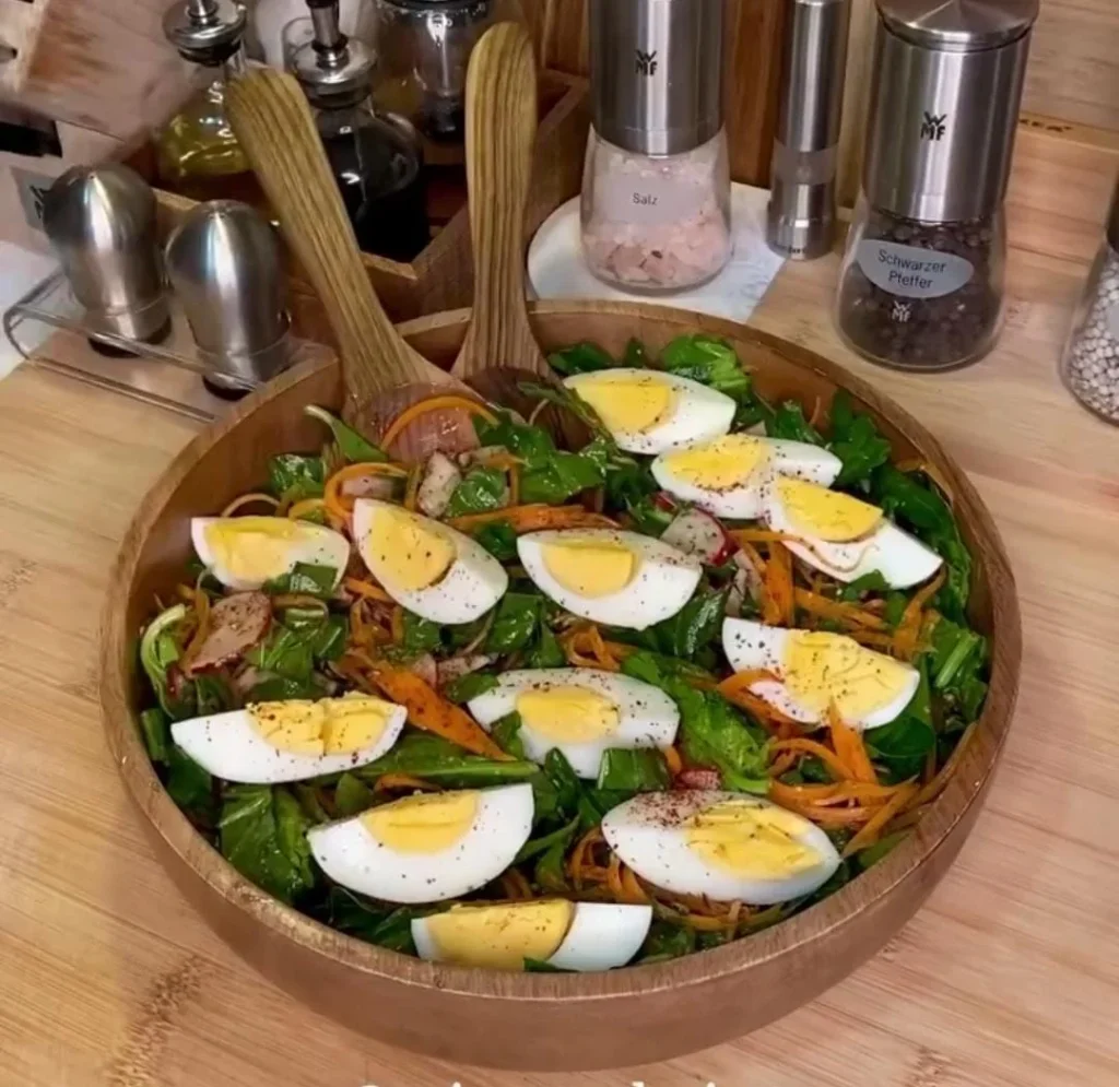 Egg White Spinach Protein Salad