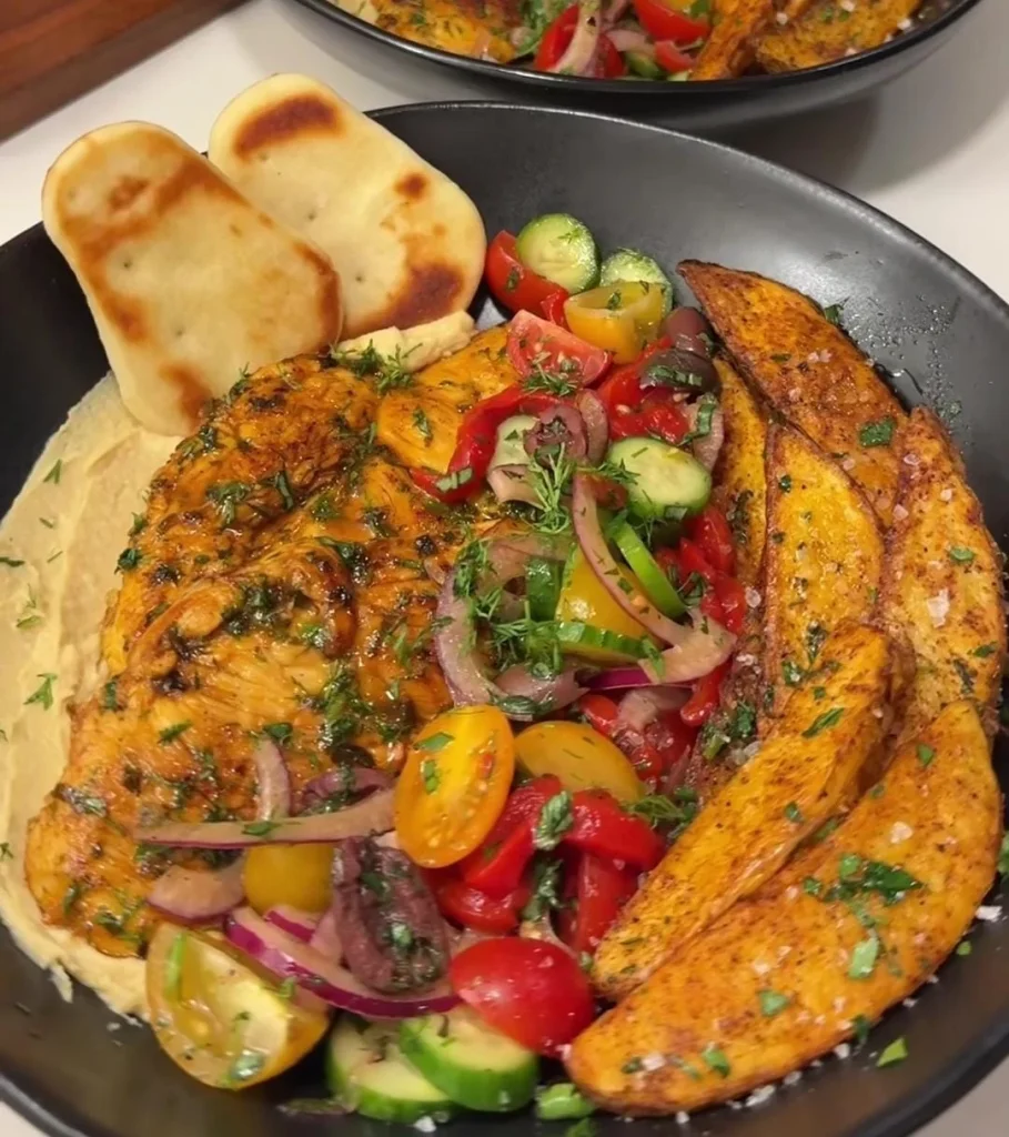 Chicken Hummus Protein Salad