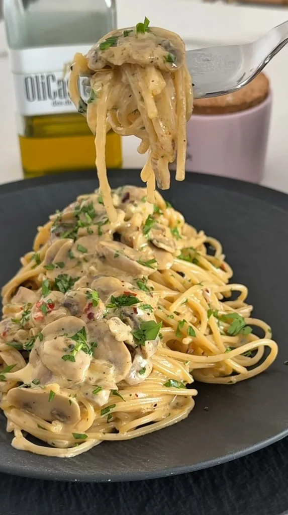 Spinach Mushroom Pasta