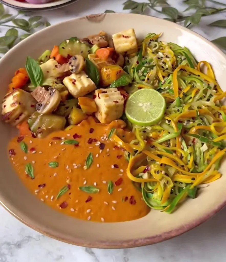 Zucchini Noodle Chicken Bowl