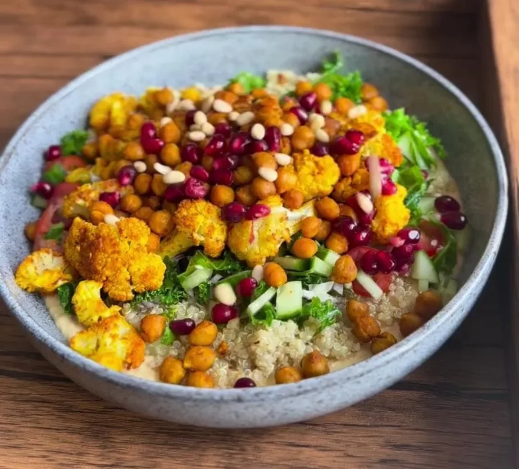 Roasted Veggie Hummus Bowl