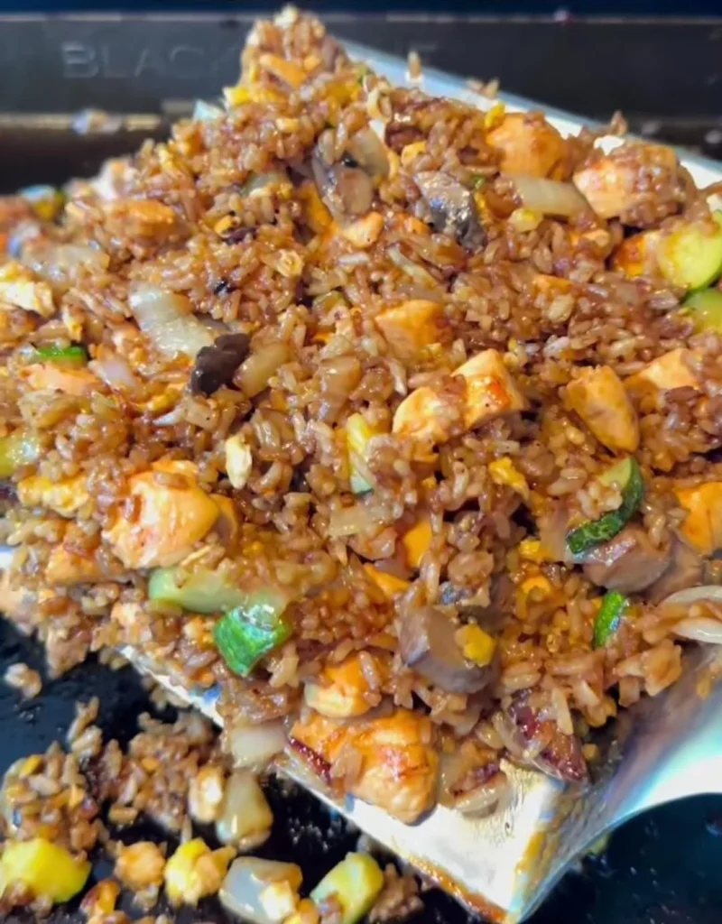 Chicken Fried Rice on Blackstone