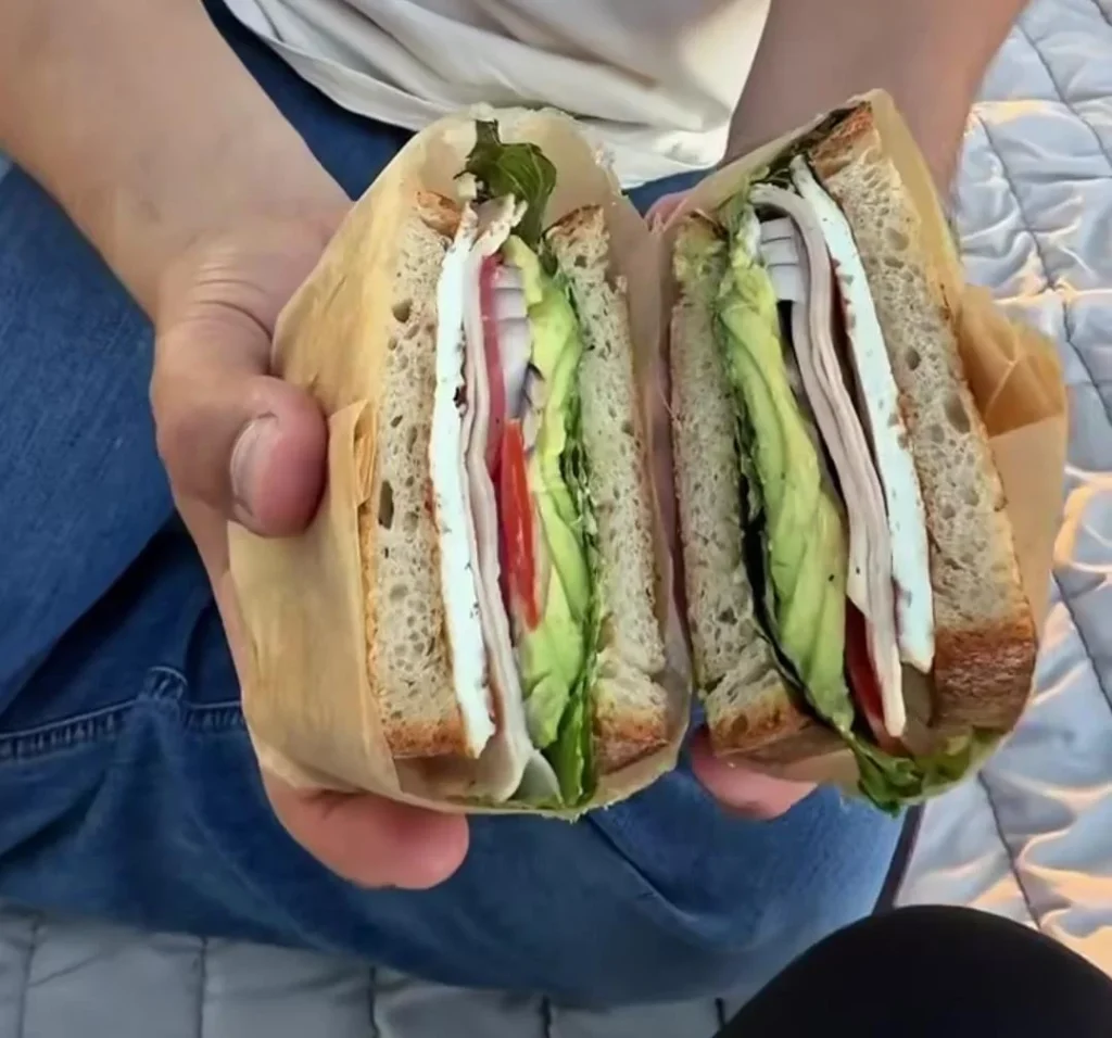 Grilled Veggie Hummus Sandwich