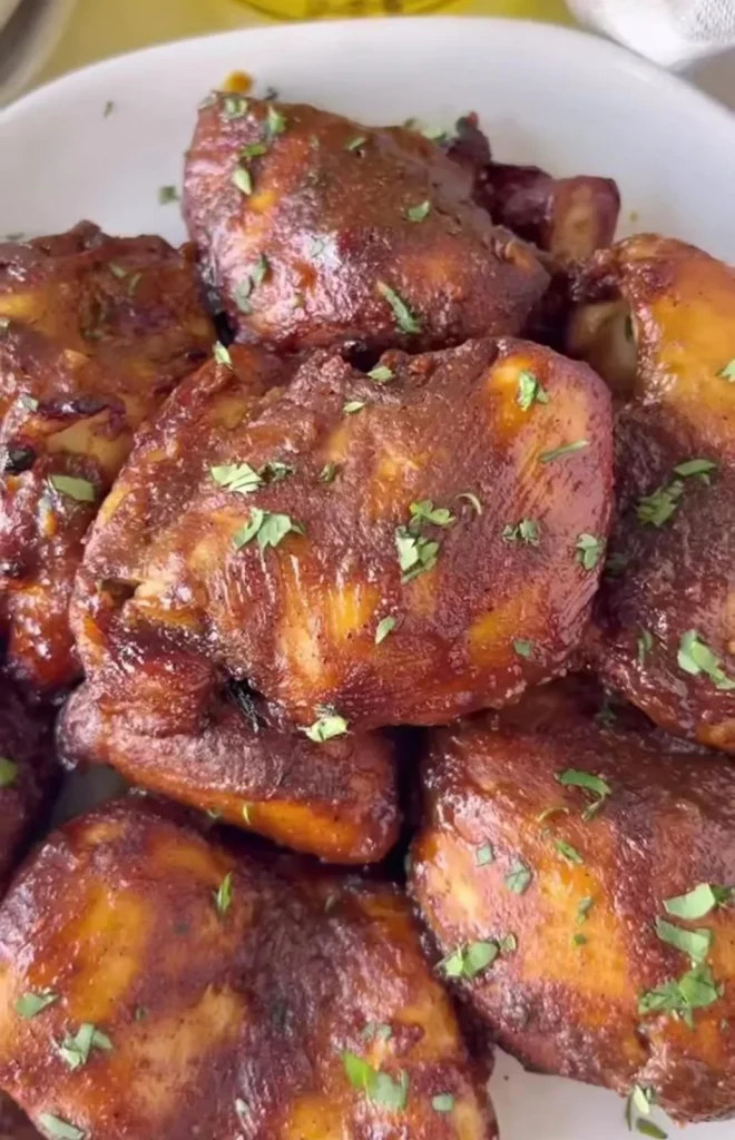 BBQ Crockpot Chicken Thighs