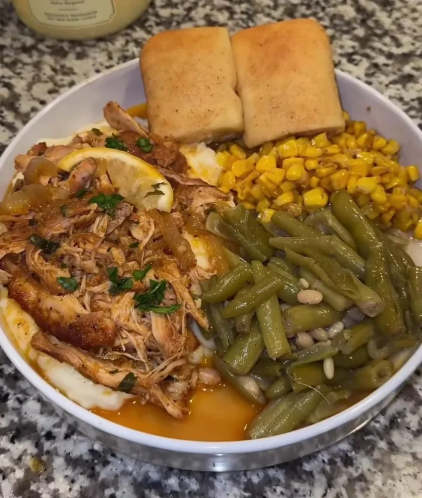 Lemon Herb Crockpot Chicken Thighs