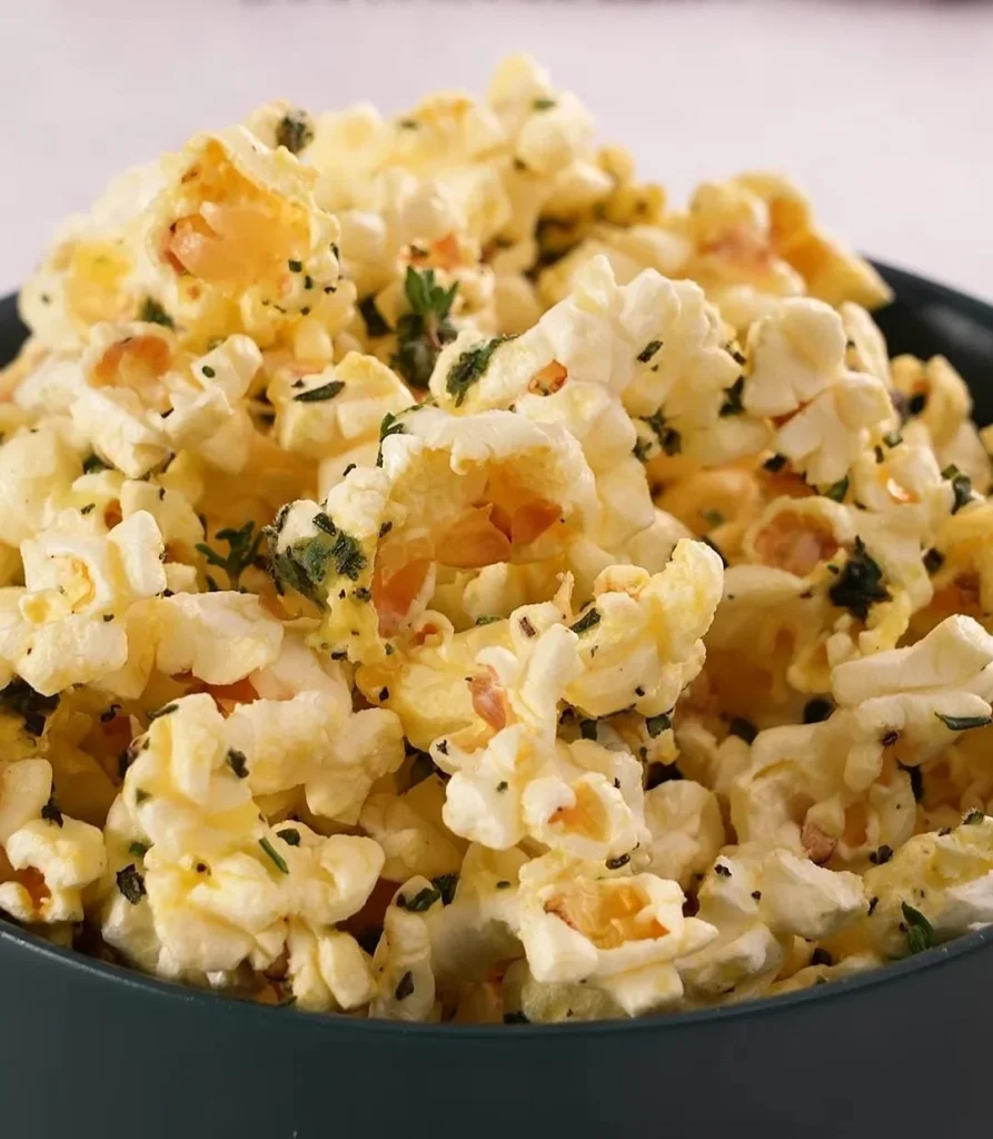 Garlic Butter Popcorn - Homemade Snack