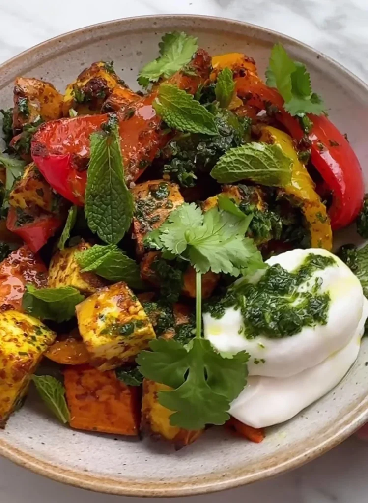 Spicy Veggie Tofu Bake